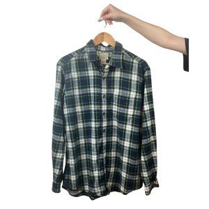 L.L Bean Green Flannel Long Sleeve